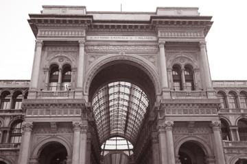 Fototapeta premium Vittorio Emanuele Shopping Gallery in Milan, Italy