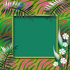Fototapeta na wymiar colorful tropic scrapbook