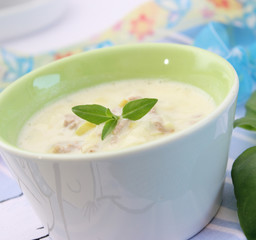 Käse-Lauch-Suppe