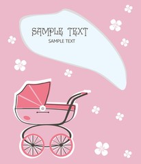 Cute BABY GIRL greeting card