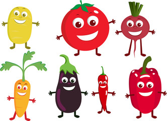 Vegetable cartoon character
