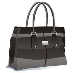 fully editable vector illustration of isolated bag
