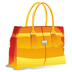 fully editable vector illustration of isolated bag