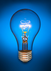 Blue light bulb