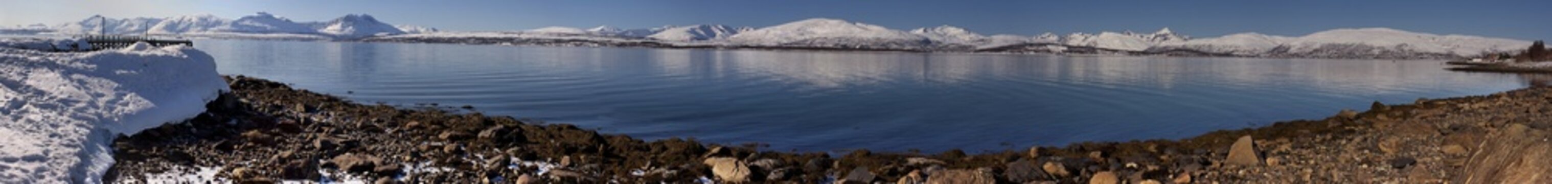 Spiaggia di Telegraphbukta a Tromso, Norvegia