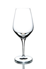 empty wineglass isolated