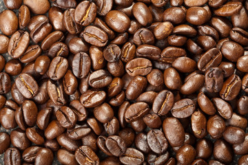 Fototapeta premium roasted coffee beans background