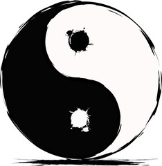 Artistic yin-yang symbol