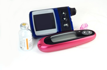 Diabetes meters on white - 24468631