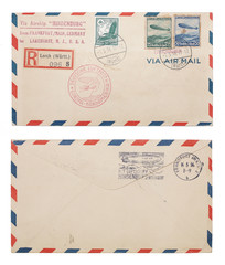Hindenburg Airmail Envelope Front and Back - obrazy, fototapety, plakaty