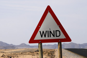 Fototapeta premium Wind Strassentafel