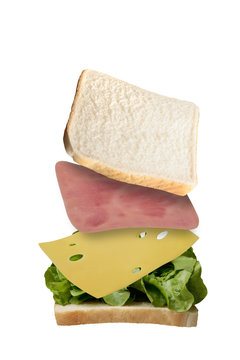 sandwich de jamon y queso