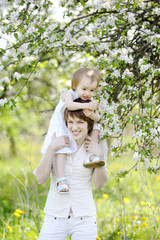 Young mother and her daughter