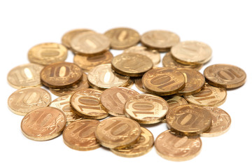 Gold Coins on white