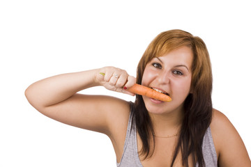 woman and carrot