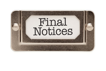 Final Notices File Drawer Label