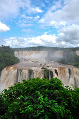 Iguacu waterfalls in Brazil landscape