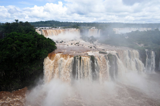 iguacu waterfalls in Brazil - top  landscape