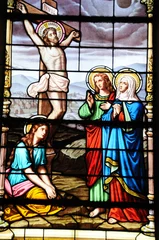 Dekokissen Glasmalerei der Kirche Saint Pierre des Minimes 1 © lophie