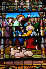 Türaufkleber stained glass of church saint pierre des minimes © lophie