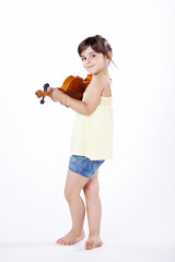 Junges Mädchen mit Geige Porträt