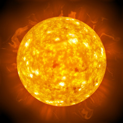 Fiery Glowing Sun