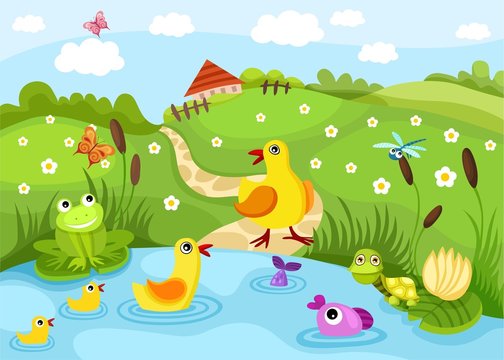 Cartoon Pond Images – Browse 64,396 Stock Photos, Vectors, and Video |  Adobe Stock