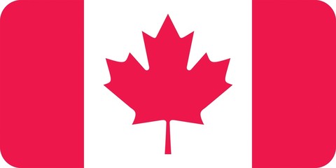 Obraz premium Drapeau du Canada aux coins arrondis