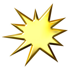 Fototapeta premium 3D Golden Starburst