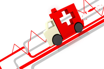 Fototapeta premium ambulance symbol