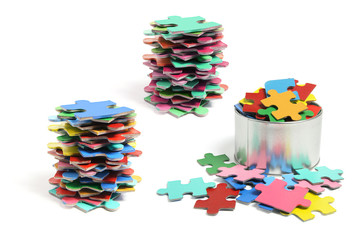 Fototapeta na wymiar Jigsaw Puzzle Pieces
