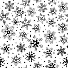 Seamless a background with snowflakes