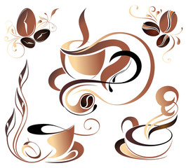 Coffee. Elements for design.