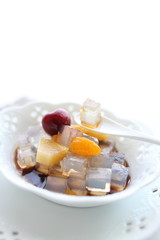 Japanese dessert, anmitsu
