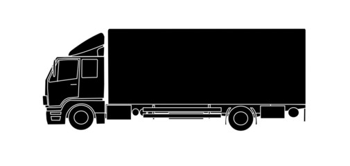 Truck silhouette vector