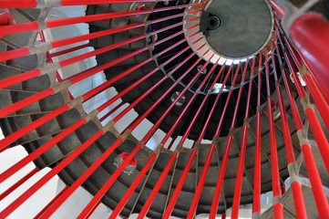 Red staircase spiral