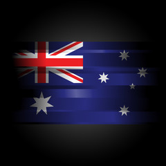 The Abstract Flag of Australia on black background