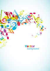 Abstract background with tunes.