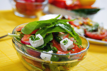 Cheese and lettuce salad