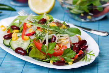 Beans and vegetables salad