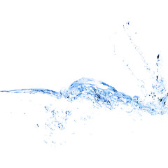 Water splash on white