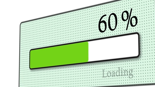 Tilted download bar downloading on white background