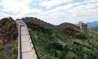Fototapeta na wymiar Great wall of China in Simatai