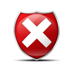 Obraz premium Escudo brillante riesgo