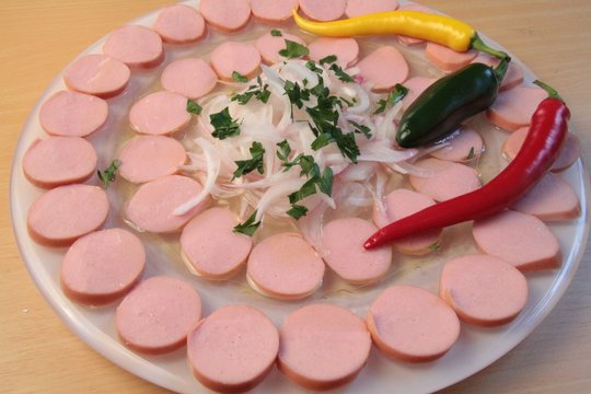 Knackwurst in Essig und &Ouml;l