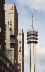 Fototapeta na wymiar Telecom Tower in The Hague, Holland