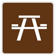 road sign - brown picnic area