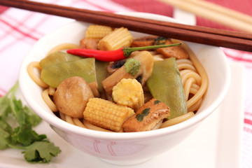 Koreanische Udonnudeln