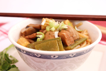 Koreanische Udonnudeln