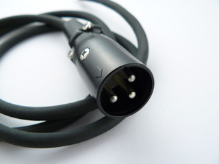 Male cannon connector with wire